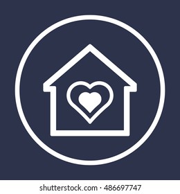  Heart  icon. Flat design.