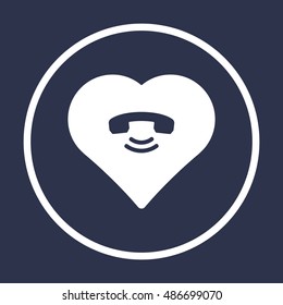  Heart  icon. Flat design.