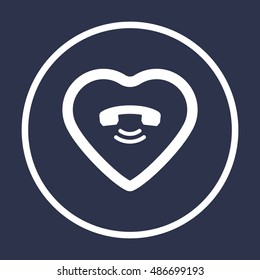  Heart  icon. Flat design.