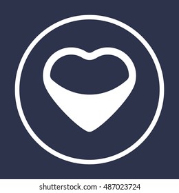  Heart  icon. Flat design.