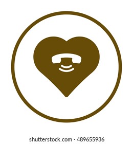  Heart  icon. Flat design.