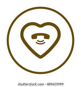  Heart  icon. Flat design.