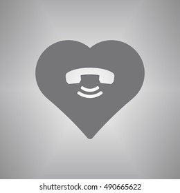  Heart  icon. Flat design.