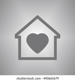  Heart  icon. Flat design.