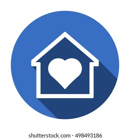  Heart  icon. Flat design.