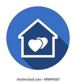  Heart  icon. Flat design.