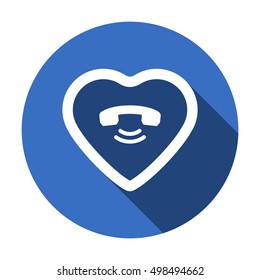 Heart  icon. Flat design.