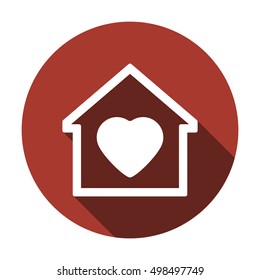  Heart  icon. Flat design.