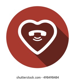  Heart  icon. Flat design.