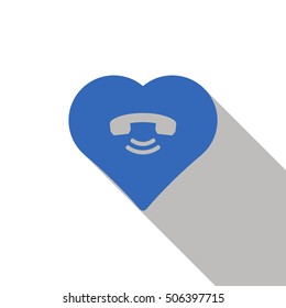  Heart  icon. Flat design.