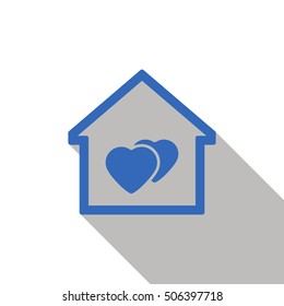  Heart  icon. Flat design.