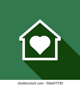  Heart  icon. Flat design.
