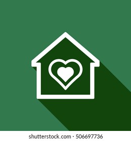  Heart  icon. Flat design.