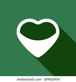  Heart  icon. Flat design.