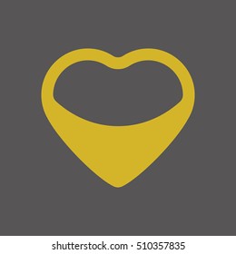  Heart  icon. Flat design.