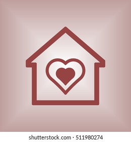  Heart  icon. Flat design.