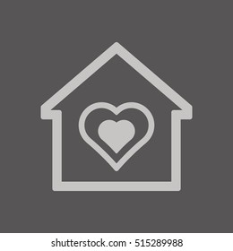  Heart  icon. Flat design.