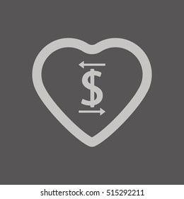  Heart  icon. Flat design.