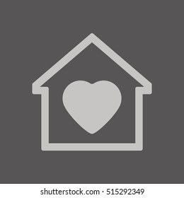  Heart  icon. Flat design.