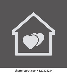  Heart  icon. Flat design.
