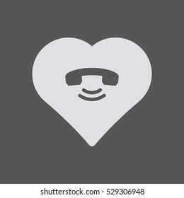  Heart  icon. Flat design.