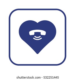  Heart  icon. Flat design.