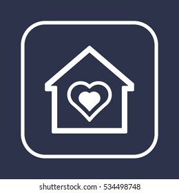 Heart  icon. Flat design.