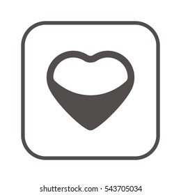  Heart  icon. Flat design.