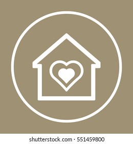  Heart  icon. Flat design.