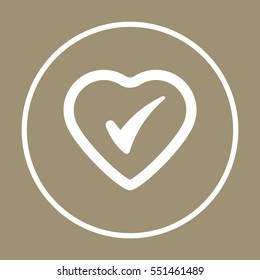  Heart  icon.  Flat design.