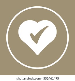  Heart  icon.  Flat design.