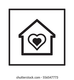  Heart  icon. Flat design.