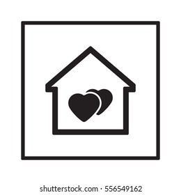  Heart  icon. Flat design.