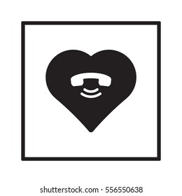  Heart  icon. Flat design.