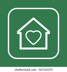  Heart  icon.  Flat design.