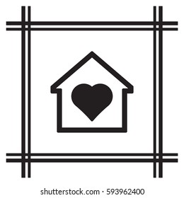  Heart  icon. Flat design.
