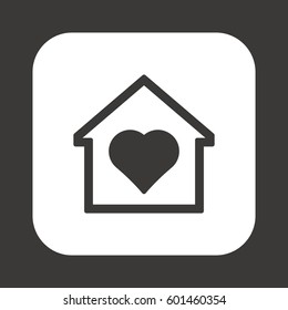 Heart  icon. Flat design.