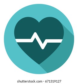 Heart icon in flat design