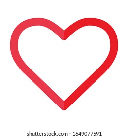 Icono de corazón ilustración de diseño plano