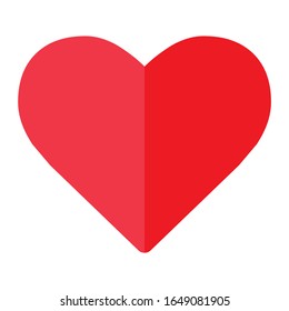 Heart icon flat design illustration