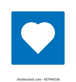 heart Icon, flat design style