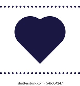 heart Icon, flat design style