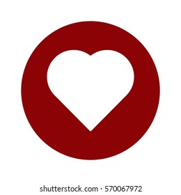 heart Icon, flat design style