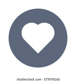 heart Icon, flat design style