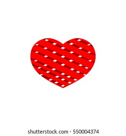 Heart icon, flat design template, vector illustration