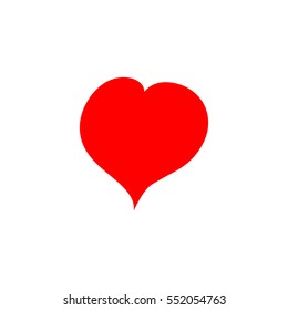 Heart icon, flat design template, vector illustration