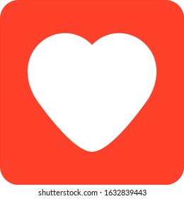 Heart icon. Flat design vector illustration.