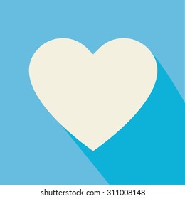 Heart icon. Flat design. Vector illustration