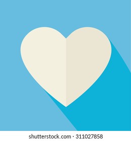 Heart icon. Flat design. Vector illustration