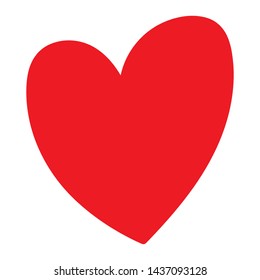 Heart icon. flat illustration of Heart vector icon for web, romantic love isolated on white background.